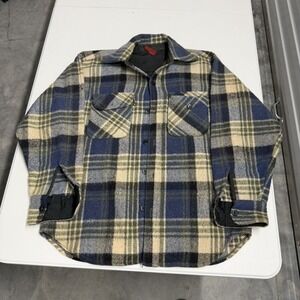 Vintage Sears kings road Plaid Wool Blend Flannel Mens Size M